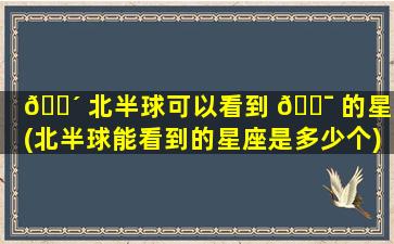 🌴 北半球可以看到 🐯 的星座(北半球能看到的星座是多少个)